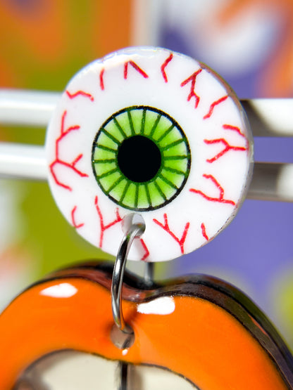 Eating Eyeball Earrings (Orange Lip)