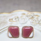 Classy square stud earrings (Pink)