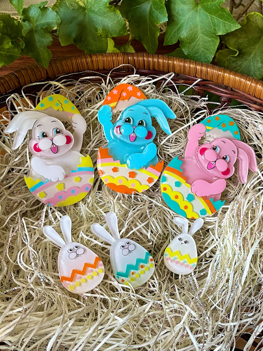 Happy easter egg bunny family (6 piece full set)