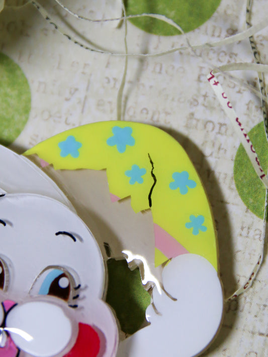 Happy easter egg bunny - Big egg bunny(White)