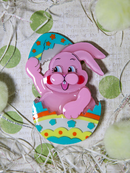 Happy easter egg bunny - Big egg bunny(Pink)