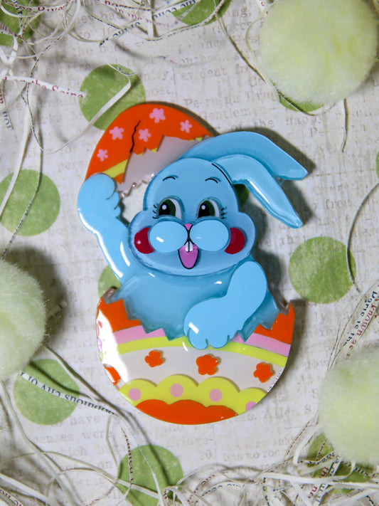 Happy easter egg bunny - Big egg bunny(Blue)