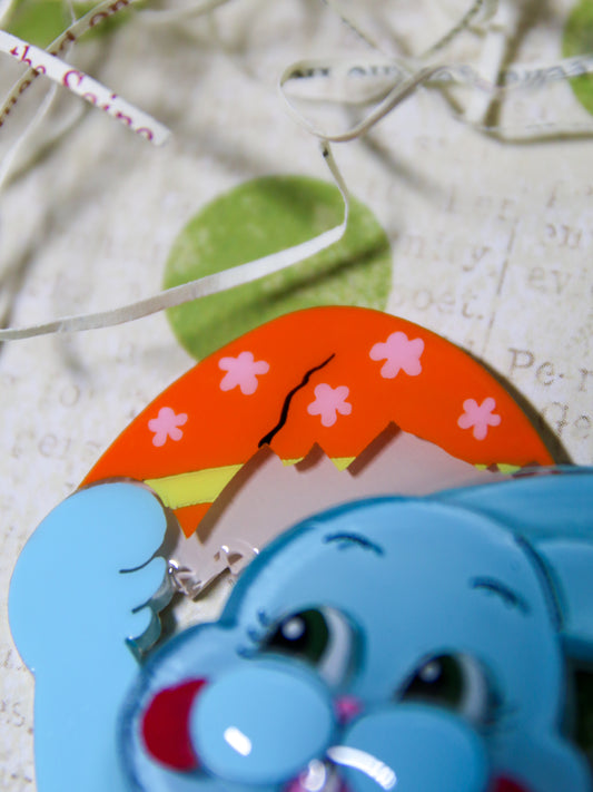 Happy easter egg bunny - Big egg bunny(Blue)