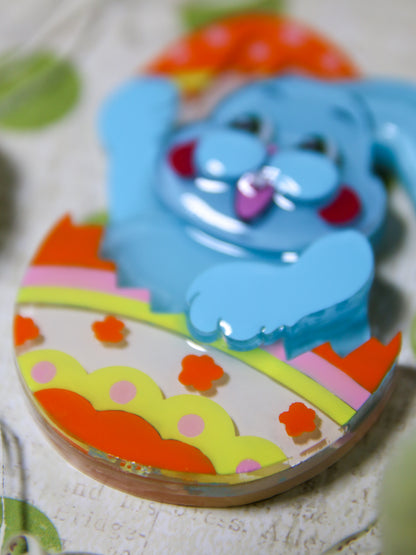 Happy easter egg bunny - Big egg bunny(Blue)